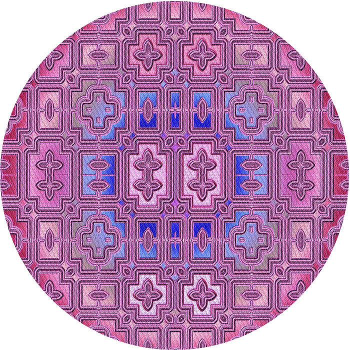 Square Patterned Orchid Purple Rug, pat491pur