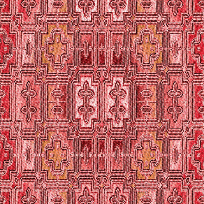 Machine Washable Transitional Red Rug, wshpat491rd