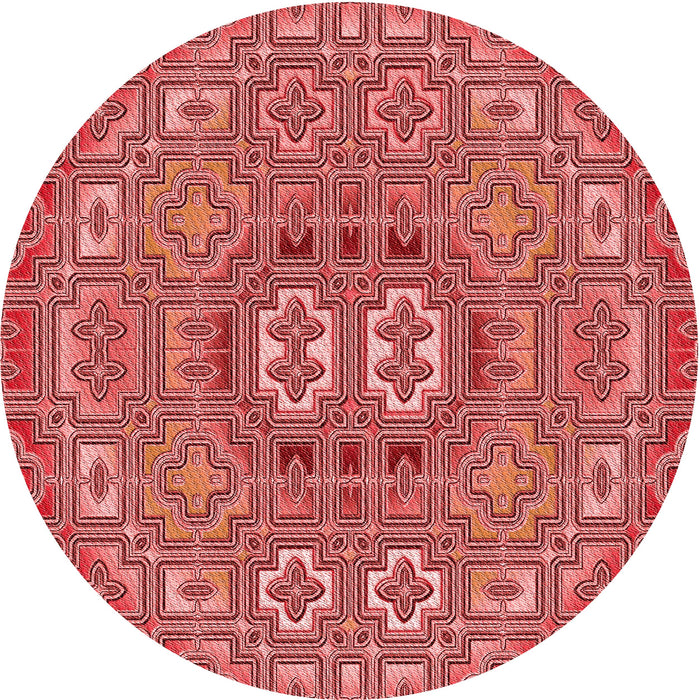 Square Patterned Red Rug, pat491rd