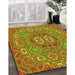 Machine Washable Transitional Mahogany Brown Rug in a Family Room, wshpat491yw