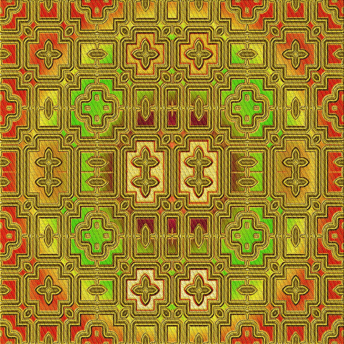 Round Patterned Mahogany Brown Rug, pat491yw