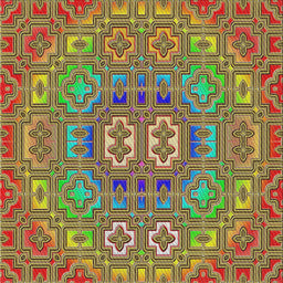 Square Patterned Avocado Green Modern Rug, pat491