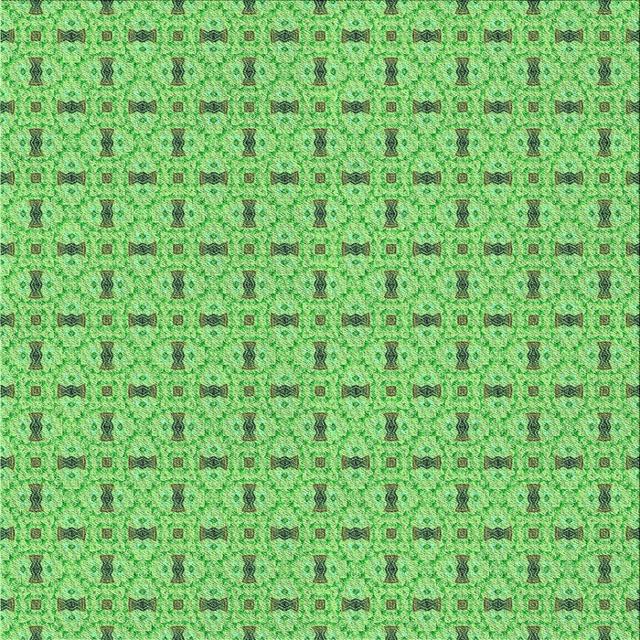 Round Patterned Emerald Green Rug, pat492grn