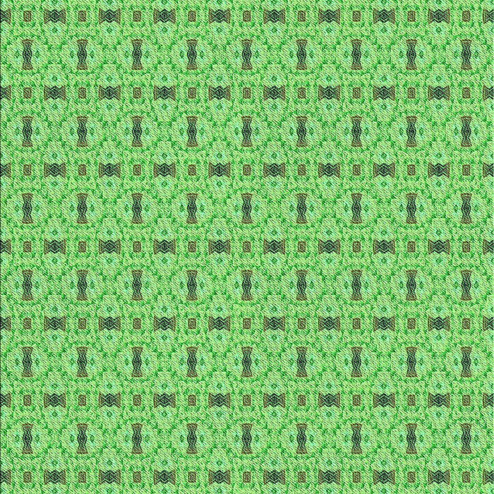 Machine Washable Transitional Emerald Green Rug, wshpat492grn