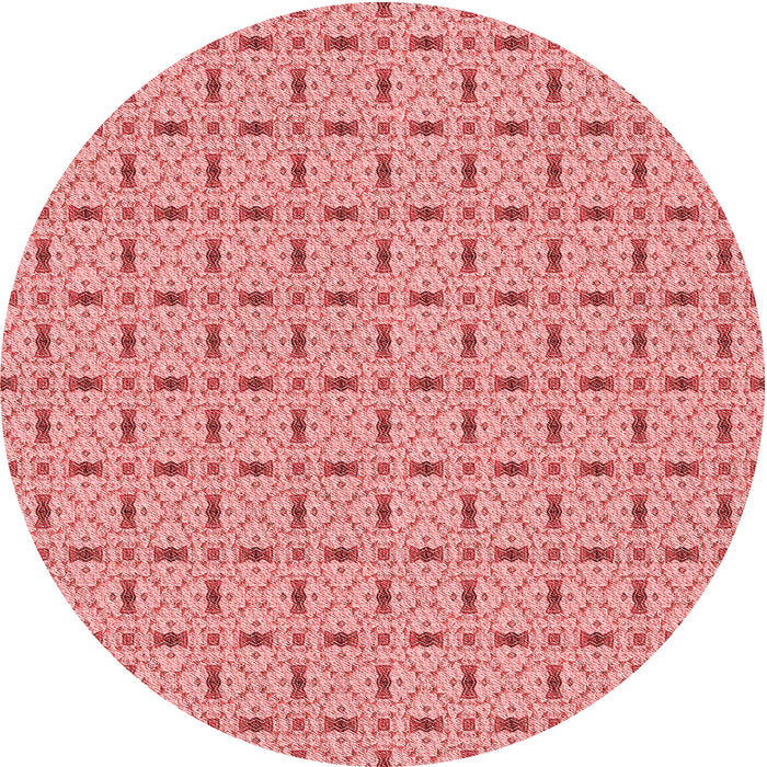 Square Patterned Pastel Pink Rug, pat492rd