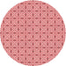 Square Patterned Pastel Pink Rug, pat492rd