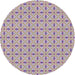 Sideview of Patterned French Lilac Purple Novelty Rug, pat492