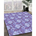 Machine Washable Transitional Jeans Blue Rug in a Family Room, wshpat493blu