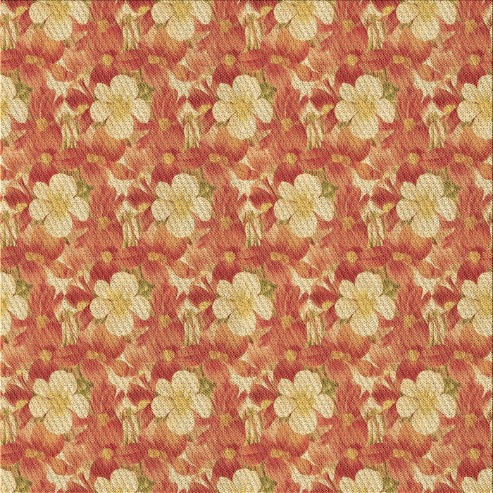 Round Patterned Orange Rug, pat493brn