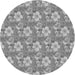 Square Patterned Cloud Gray Rug, pat493gry