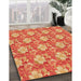 Machine Washable Transitional Orange Rug in a Family Room, wshpat493org