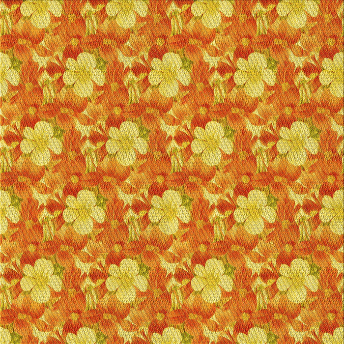 Round Patterned Orange Red Orange Rug, pat493yw