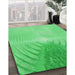 Patterned Neon Green Rug in Family Room, pat494grn