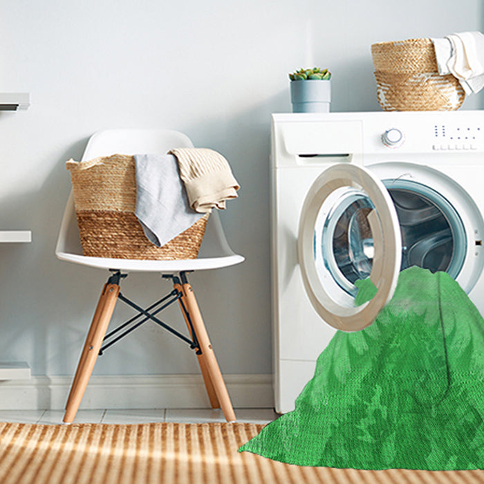 Machine Washable Transitional Neon Green Rug in a Washing Machine, wshpat494grn