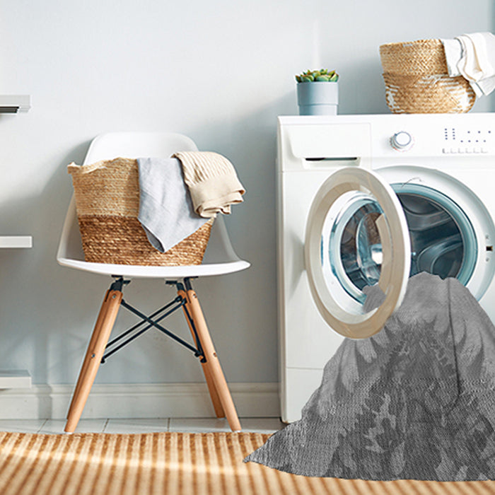 Machine Washable Transitional Gray Rug in a Washing Machine, wshpat494gry