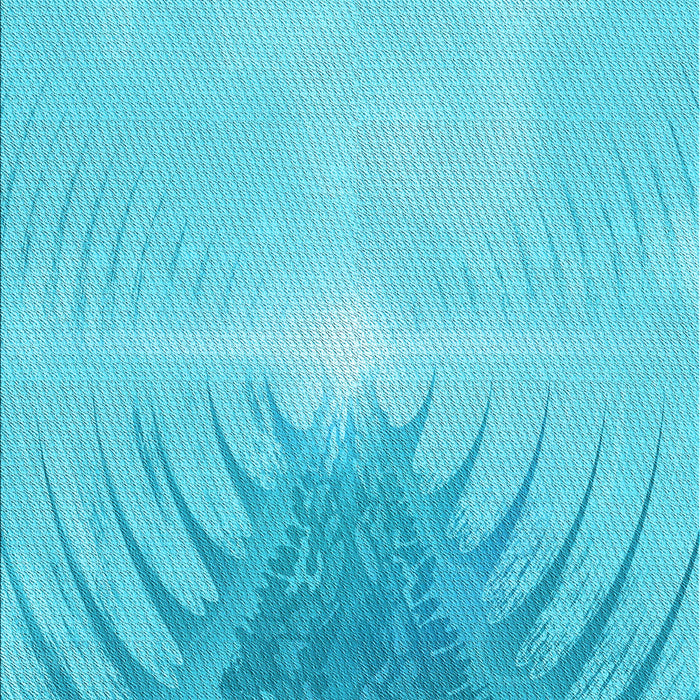 Patterned Bright Cyan Blue Rug, pat494lblu