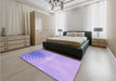 Patterned Purple Rug in a Bedroom, pat494pur