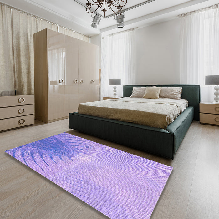 Patterned Purple Rug in a Bedroom, pat494pur