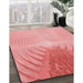 Patterned Pastel Pink Rug in Family Room, pat494rd