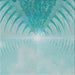 Sideview of Machine Washable Transitional Deep-Sea Green Rug, wshpat494