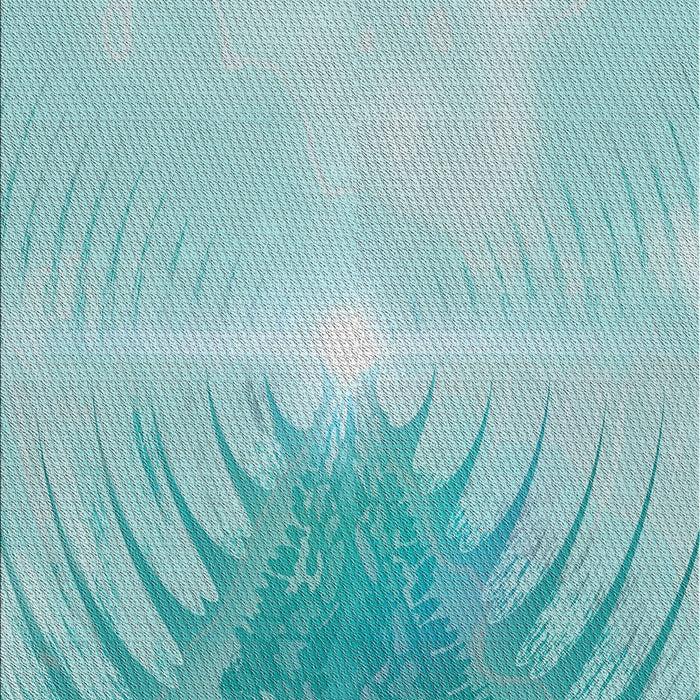 Patterned Deep-Sea Green Novelty Rug, pat494