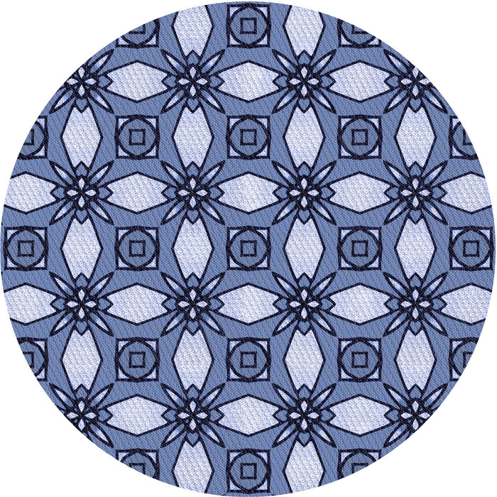 Square Patterned Sky Blue Rug, pat495blu