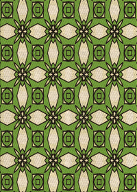 Machine Washable Transitional Army Green Rug, wshpat495brn