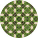 Square Patterned Army Green Rug, pat495brn