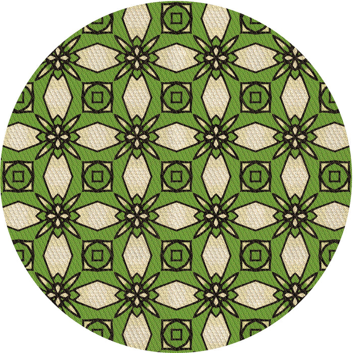 Square Machine Washable Transitional Army Green Rug in a Living Room, wshpat495brn