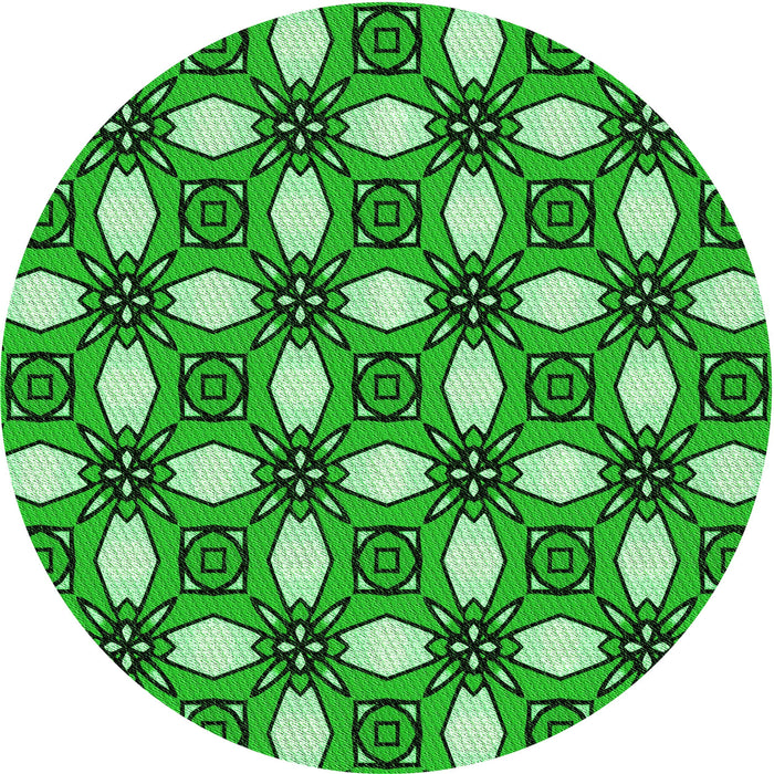 Square Machine Washable Transitional Forest Green Rug in a Living Room, wshpat495grn