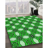 Patterned Forest Green Rug, pat495grn