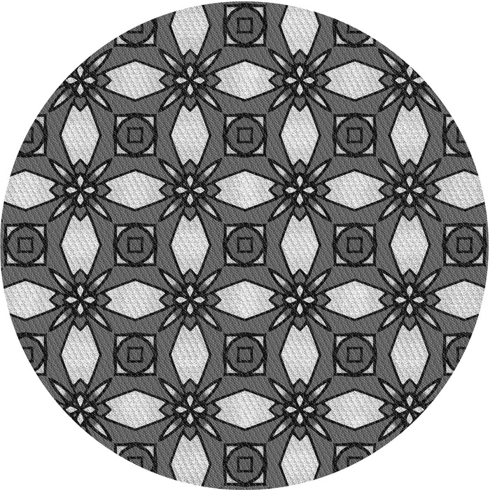 Square Machine Washable Transitional Dark Gray Black Rug in a Living Room, wshpat495gry