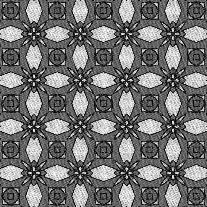 Round Patterned Dark Gray Black Rug, pat495gry