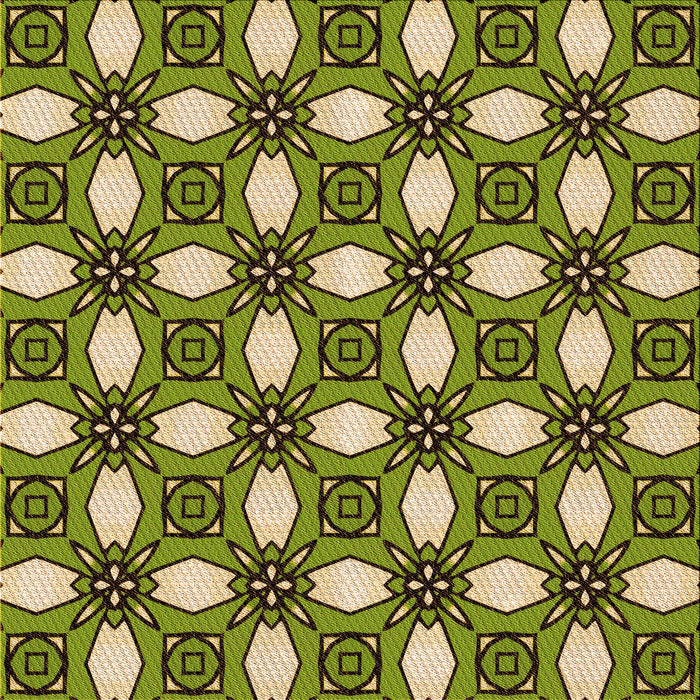 Round Patterned Avocado Green Rug, pat495org