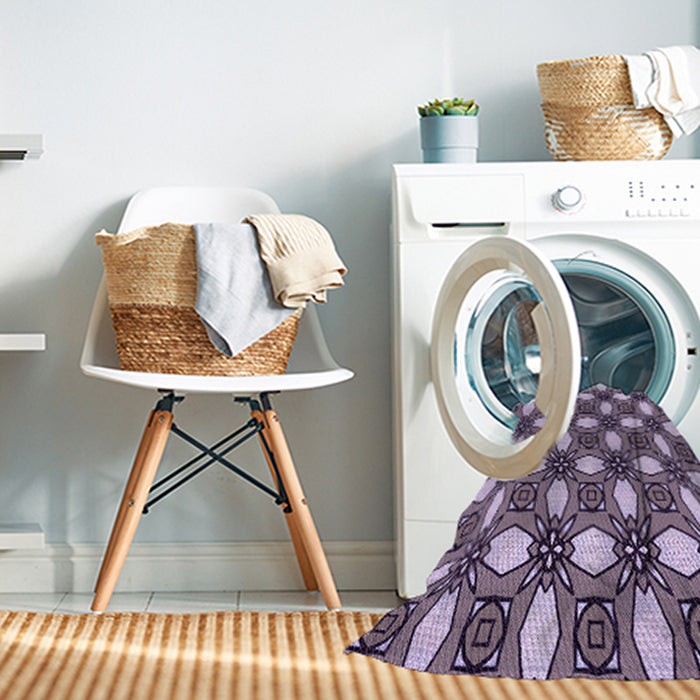 Machine Washable Transitional Plum Purple Rug in a Washing Machine, wshpat495pur