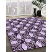 Patterned Plum Purple Rug, pat495pur