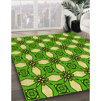 Patterned Emerald Green Rug, pat495yw