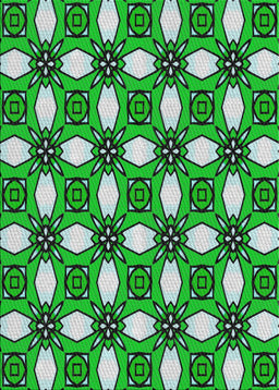 Patterned Forest Green Novelty Rug, pat495