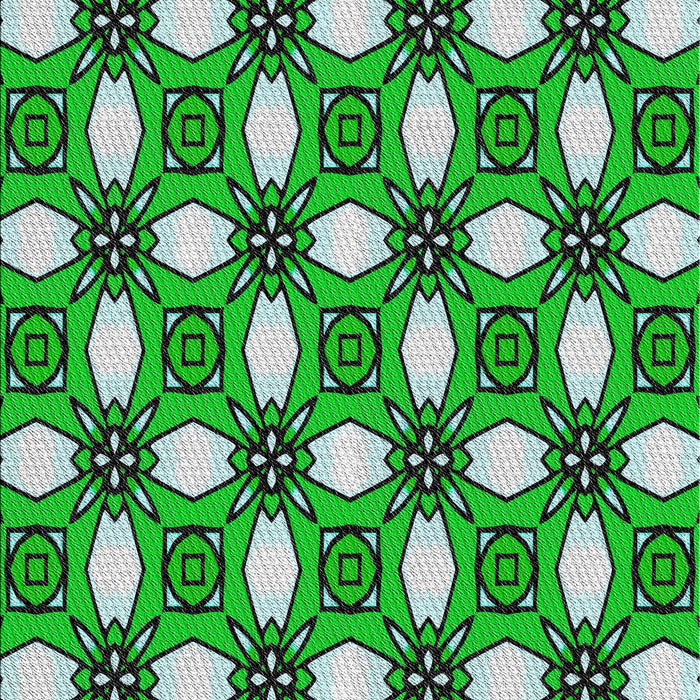 Patterned Forest Green Novelty Rug, pat495