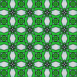 Square Patterned Forest Green Novelty Rug, pat495