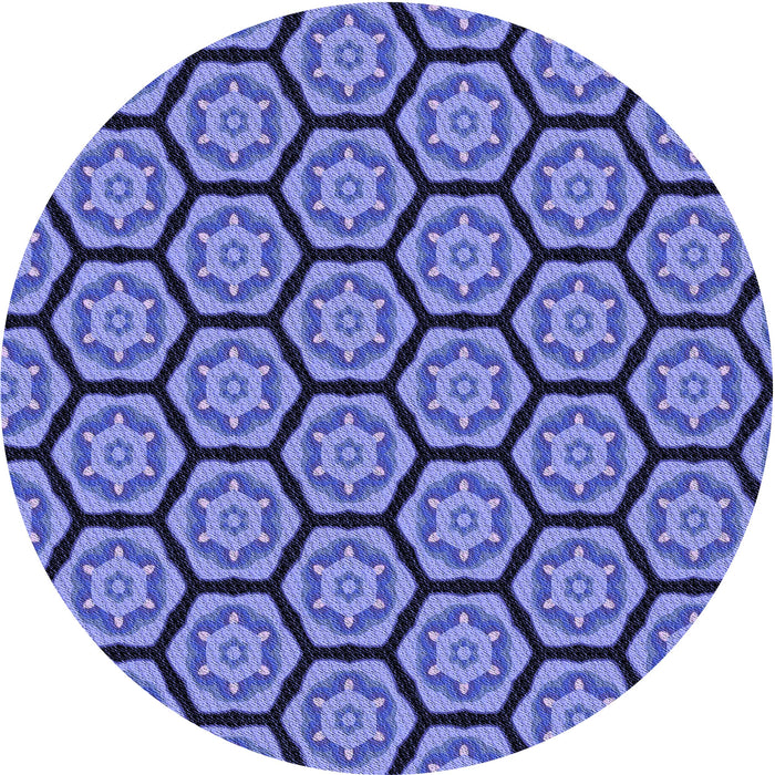 Square Patterned Sky Blue Rug, pat496blu