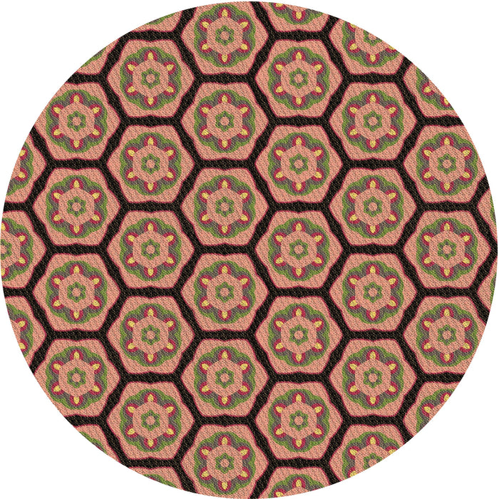 Square Patterned Bronze Brown Rug, pat496brn