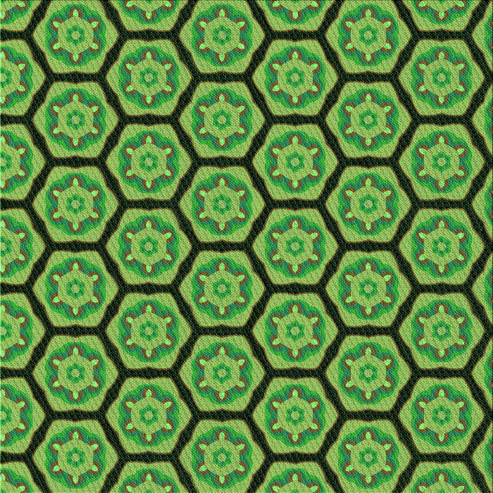 Round Machine Washable Transitional Green Rug, wshpat496grn