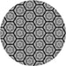 Square Patterned Dark Gray Rug, pat496gry