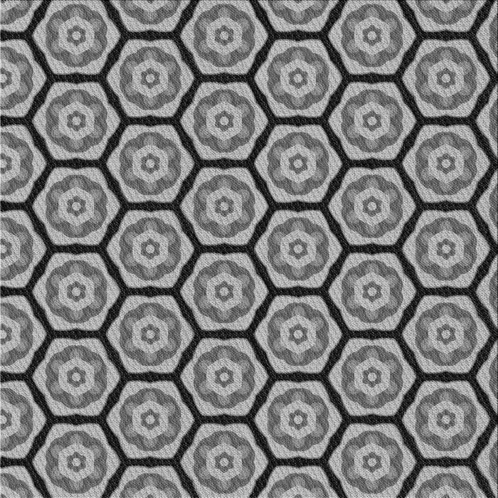 Round Patterned Dark Gray Rug, pat496gry