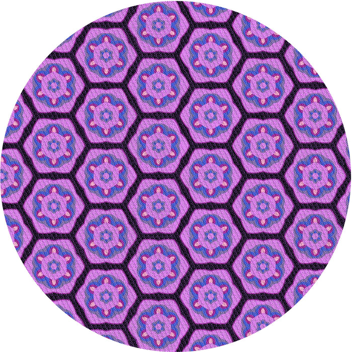 Square Patterned Purple Rug, pat496pur