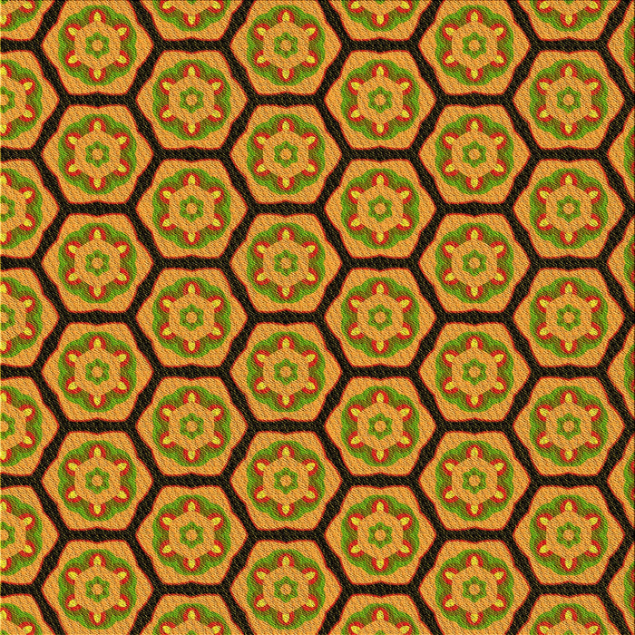 Round Patterned Brown Rug, pat496yw