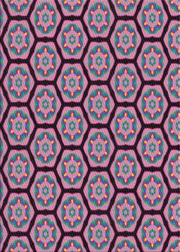 Patterned Dark Raspberry Purple Novelty Rug, pat496