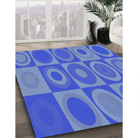 Patterned Sky Blue Rug, pat497blu