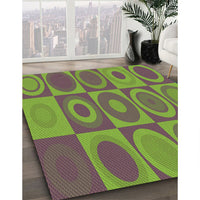 Patterned Rosy-Finch Purple Rug, pat497brn